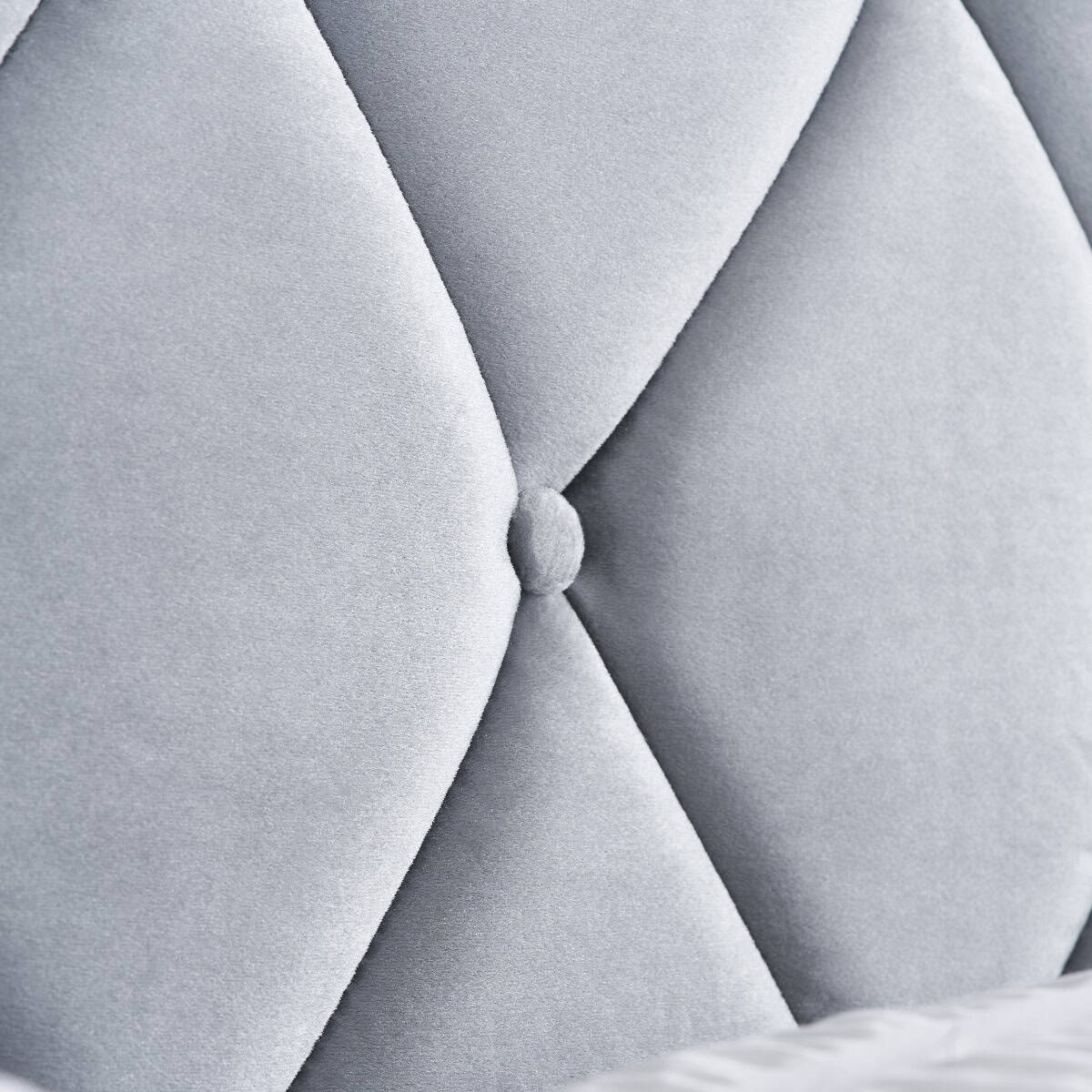 Loxley 4ft Bedframe - Grey Velvet - Image 3