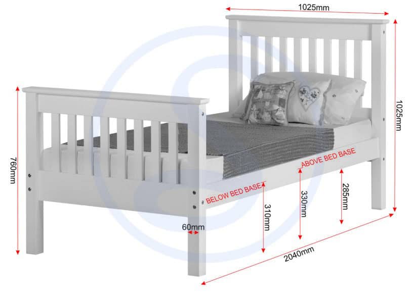 Monaco 4ft6 High End Bedframe - White - Image 8