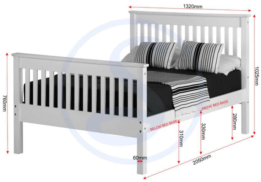 Monaco 4ft High End Bedframe - White - Image 8