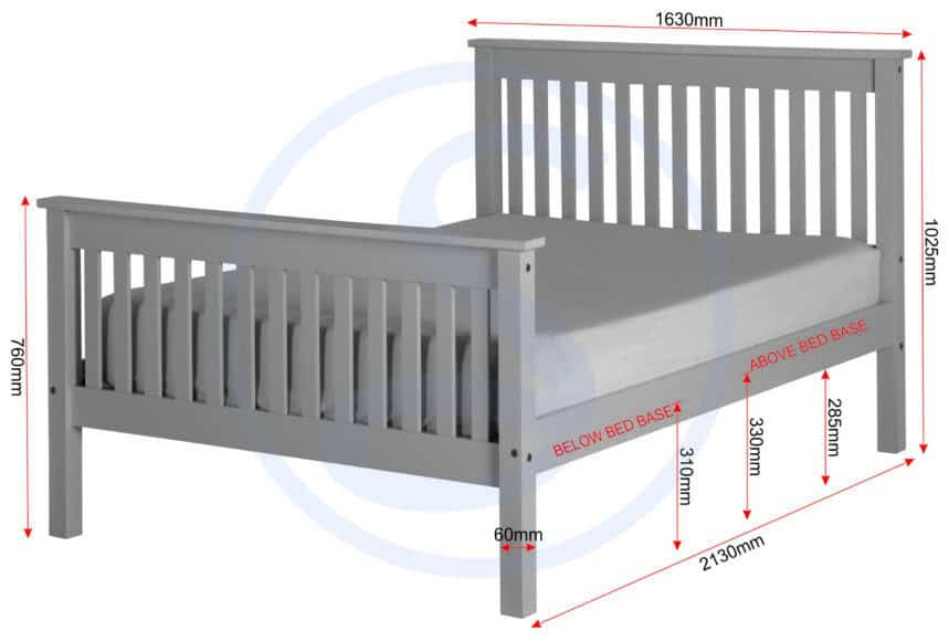 Monaco 5ft High End Bedframe - Dark Grey & Oak - Image 8
