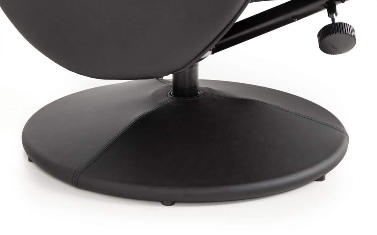 Arezzo Recliner & Stool - Black - Image 5