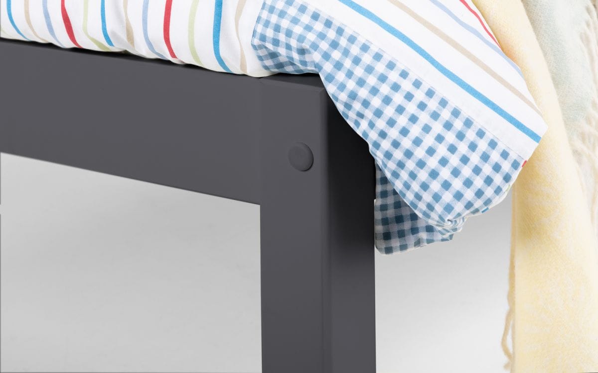 4ft6 Deluna Bedframe - Anthracite - Image 6