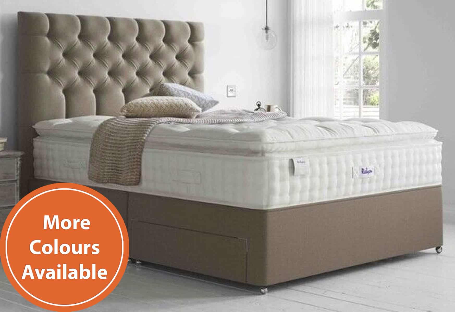 Relyon 3ft Luxury Silk Ottoman Divan Bed Set - Image 5