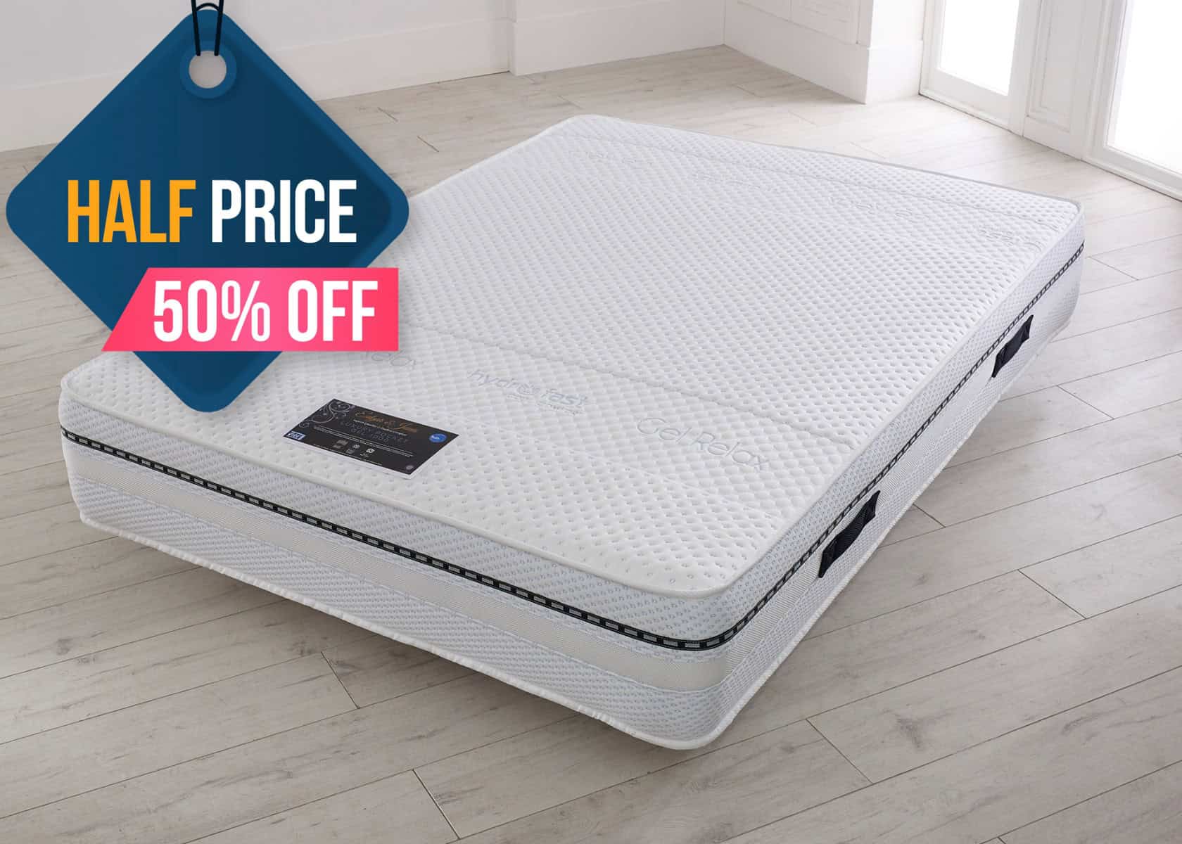 Edgar & Jones 2ft6 Luxury Pocket Gel 1500 Mattress - Image 5
