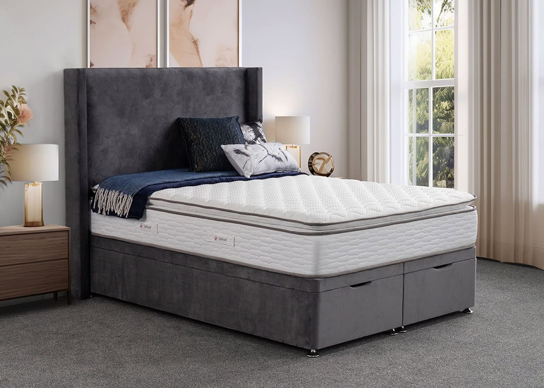 6ft Maddox Silver 1000 Divan Bed