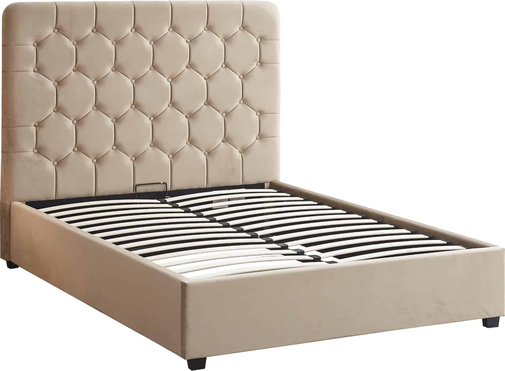 Madison 5ft Ottoman Bedframe - Fawn Velvet - Image 6