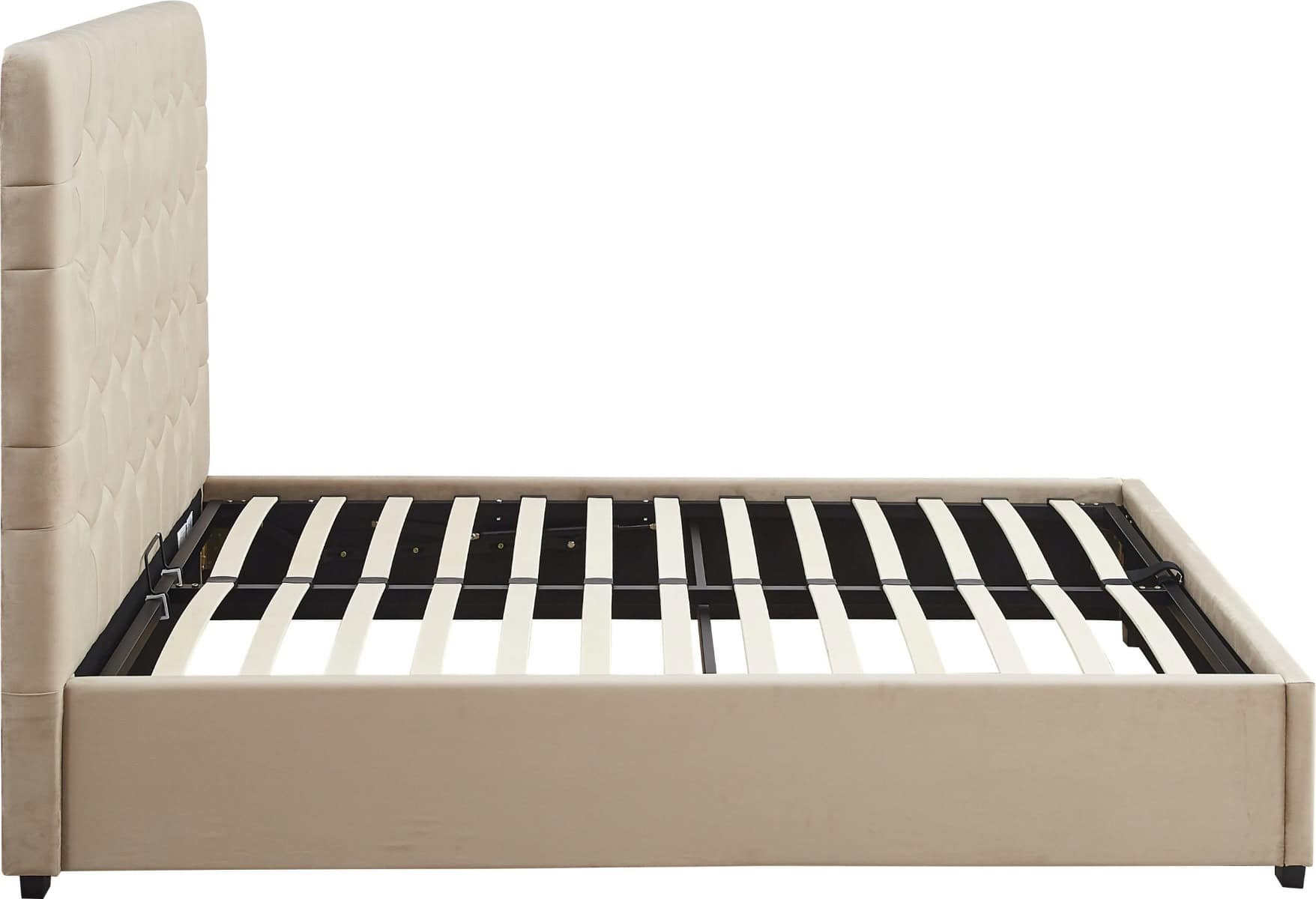 Madison 5ft Ottoman Bedframe - Fawn Velvet - Image 5