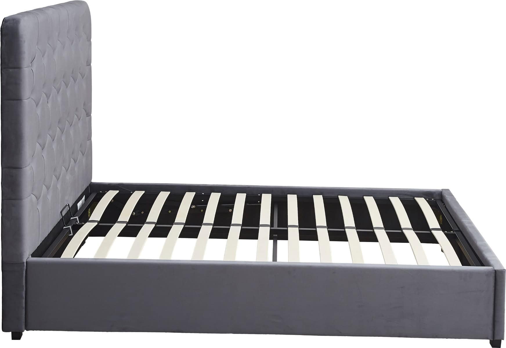 Madison 5ft Ottoman Bedframe - Grey Velvet - Image 4