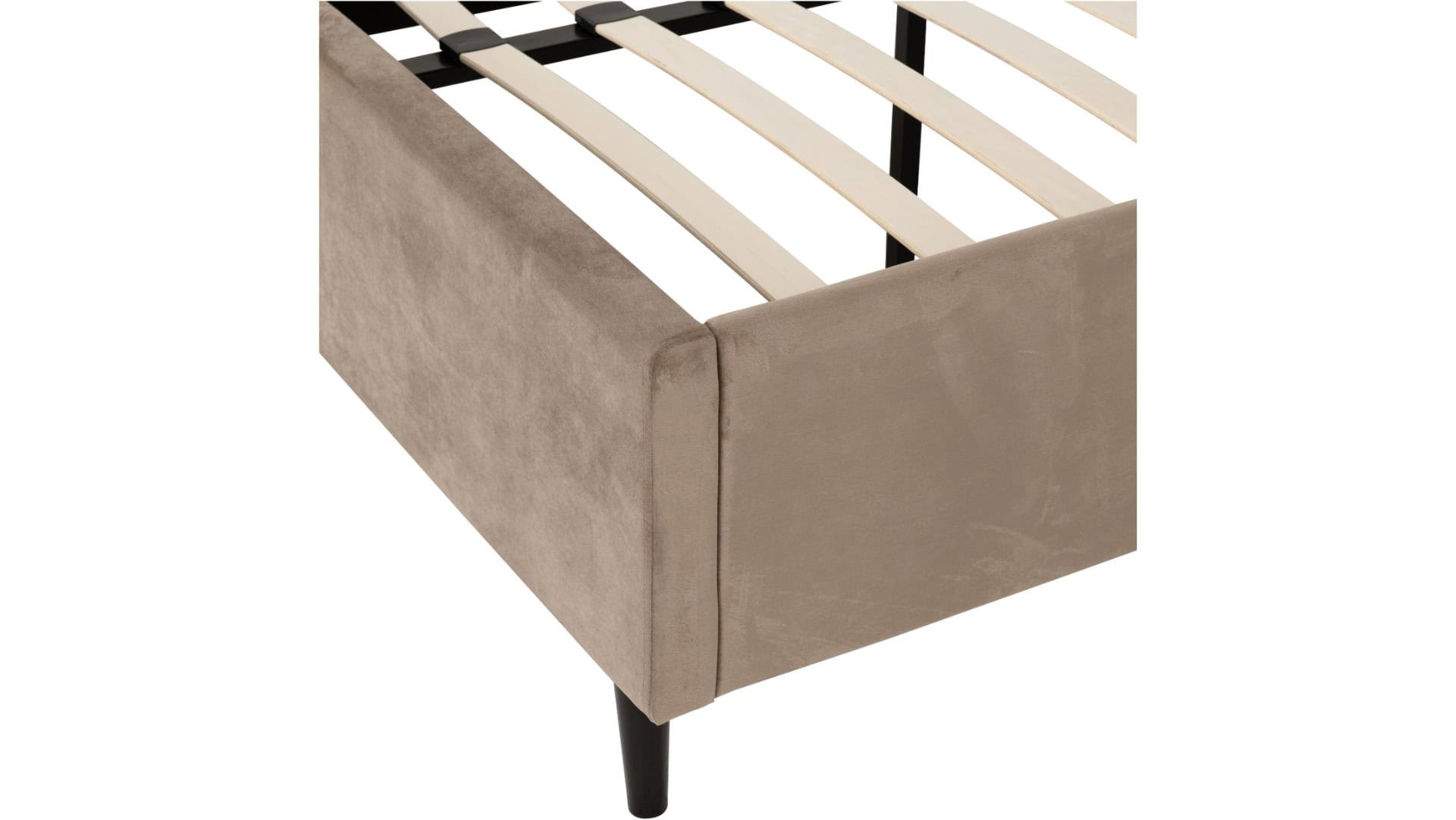 Maine 5ft Bedframe - Taupe Velvet - Image 6