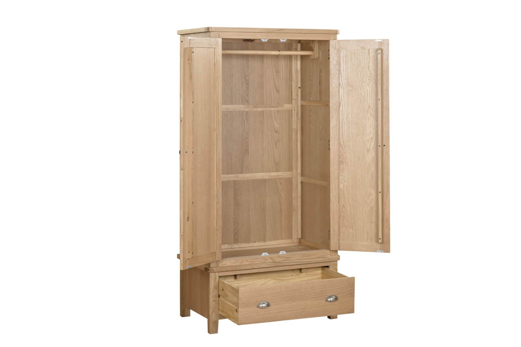 Marsden 2 Door Wardrobe - Oak - Image 2