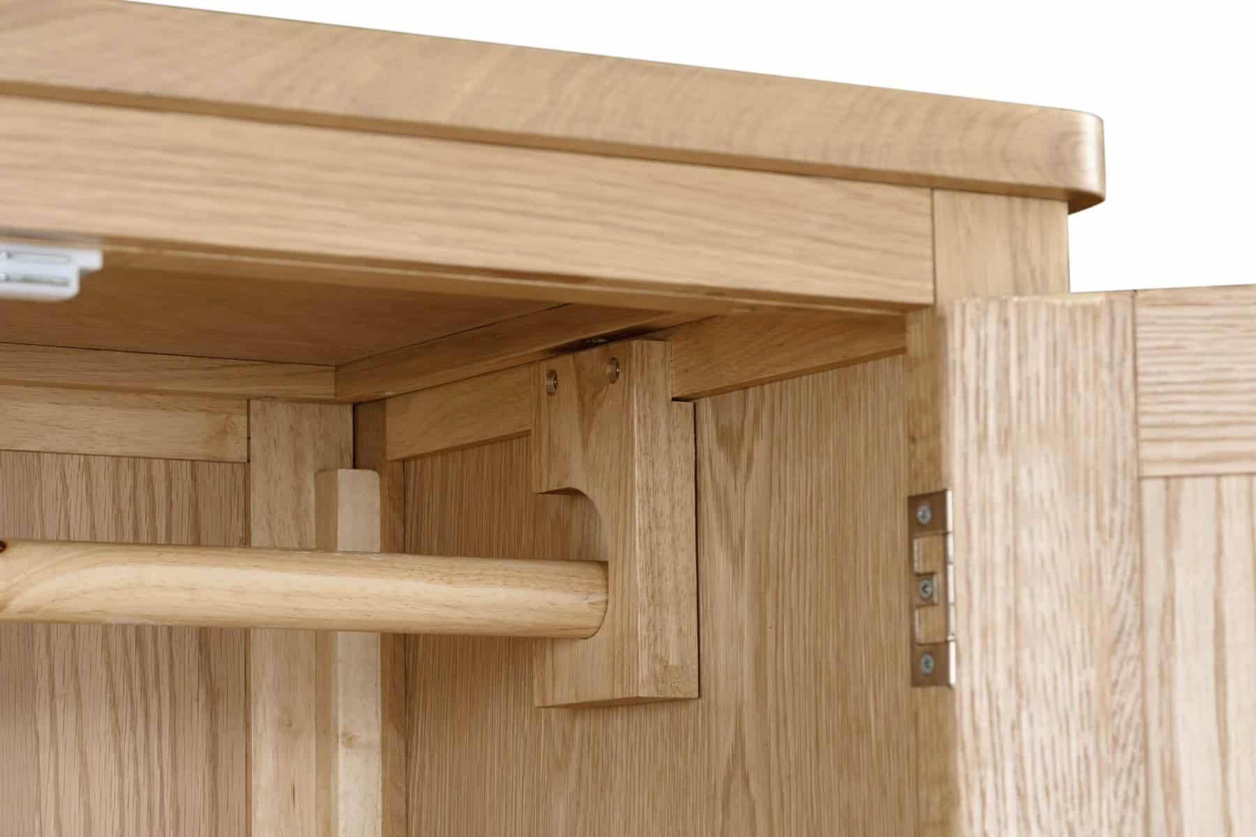 Marsden 2 Door Wardrobe - Oak - Image 3