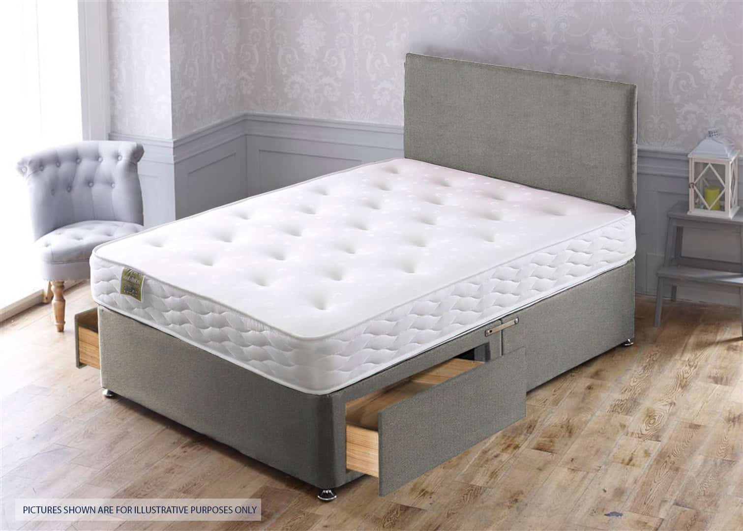 Apollo 4ft Marathon Memory Divan Set (With Headboard) - Image 3