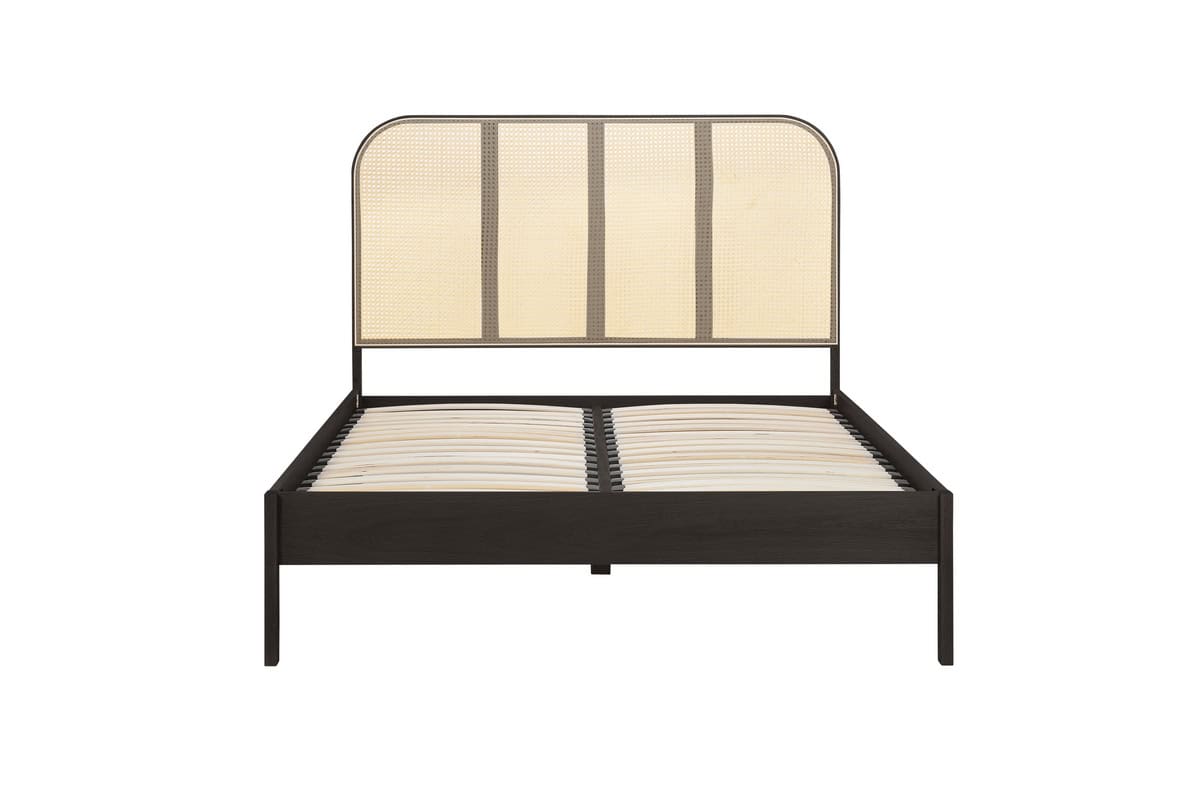 4ft6 Margot Rattan Bed - Black - Image 5