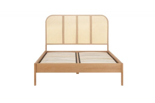 4ft6 Margot Rattan Bed - Oak - Image 5