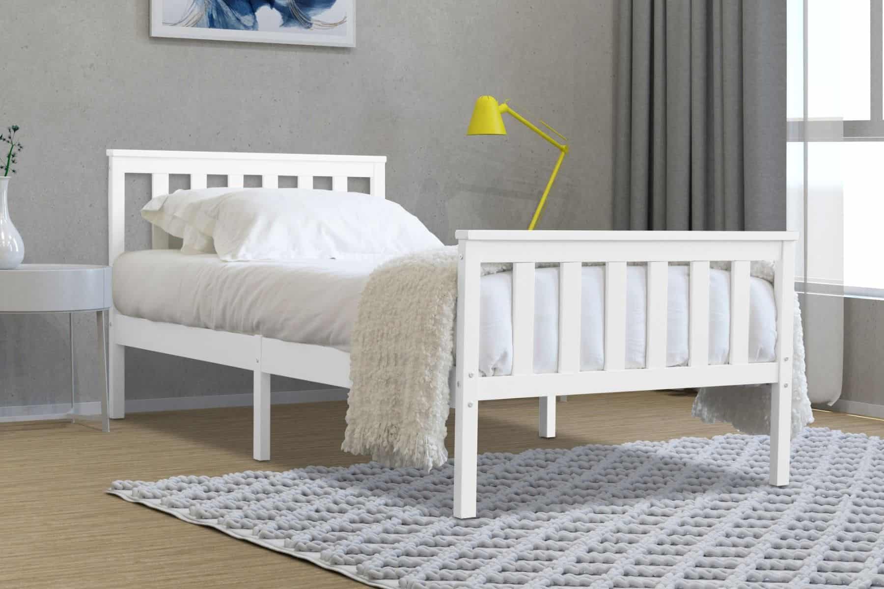 Flintshire 4ft6 Marnel Bedframe - White - Image 2