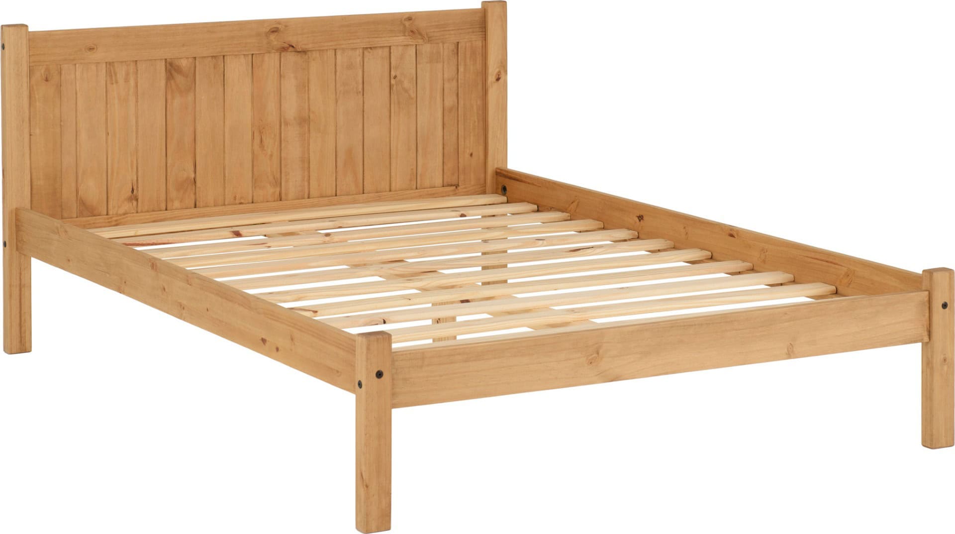 Maya 4ft Bedframe - Distressed Waxed Pine - Image 3