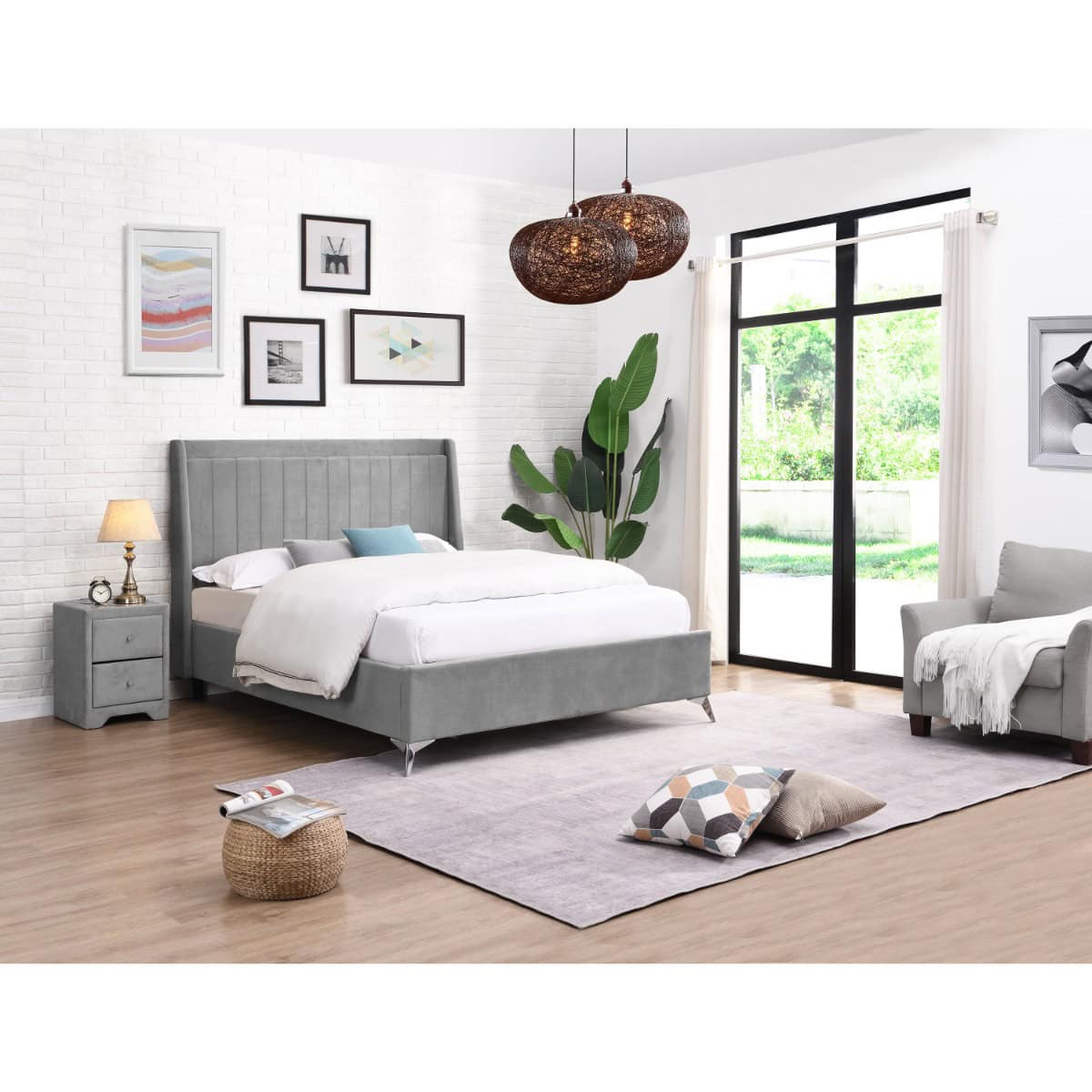 Mayo 5ft Bedframe - Grey - Image 5