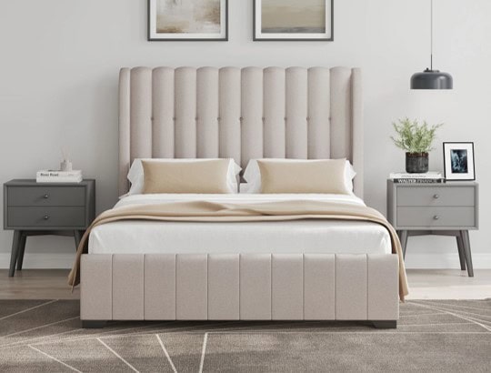 Megan 5ft Bedframe - Beige - Image 2