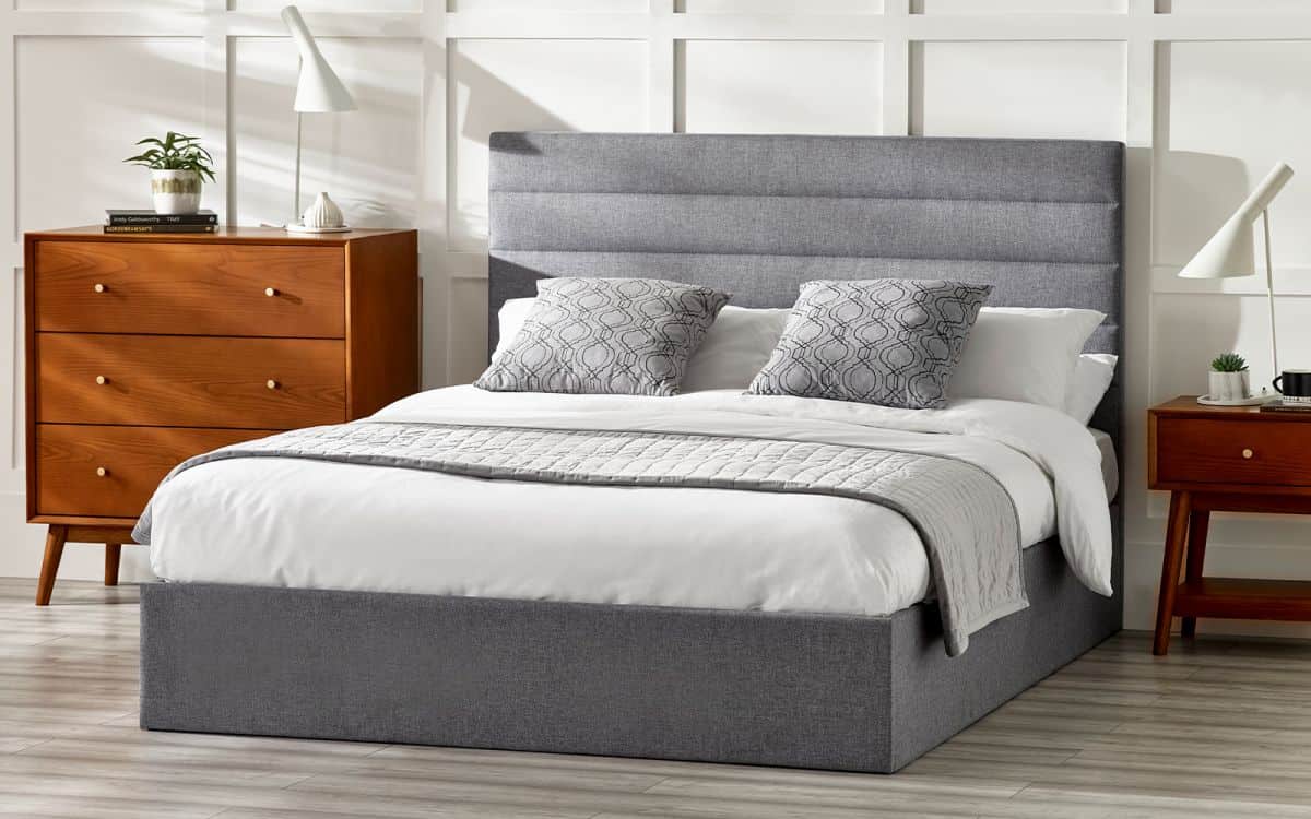 Mercado 5ft Ottoman Bedframe - Grey Linen - Image 2