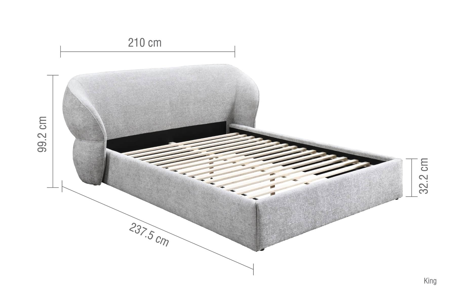 5ft Milan Bedframe - Grey - Image 10