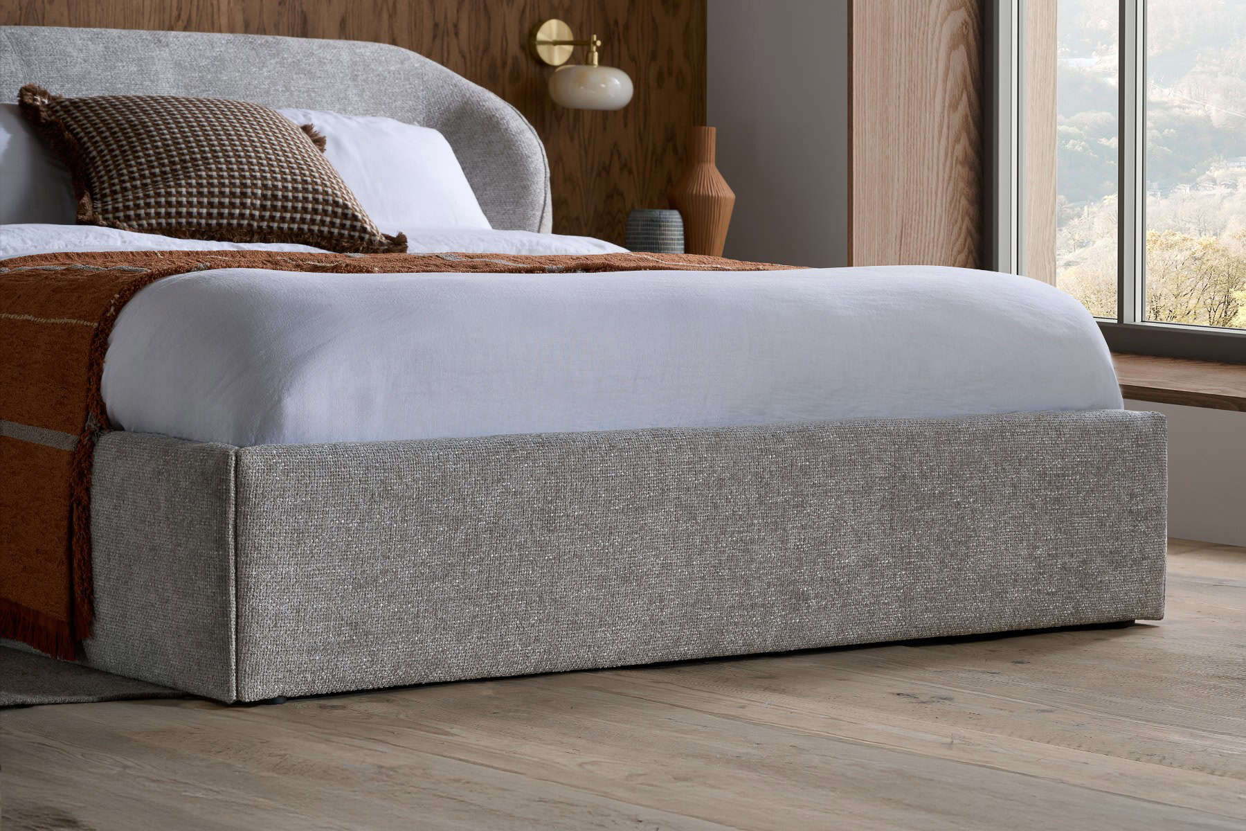 4ft6 Milan Bedframe - Grey - Image 6