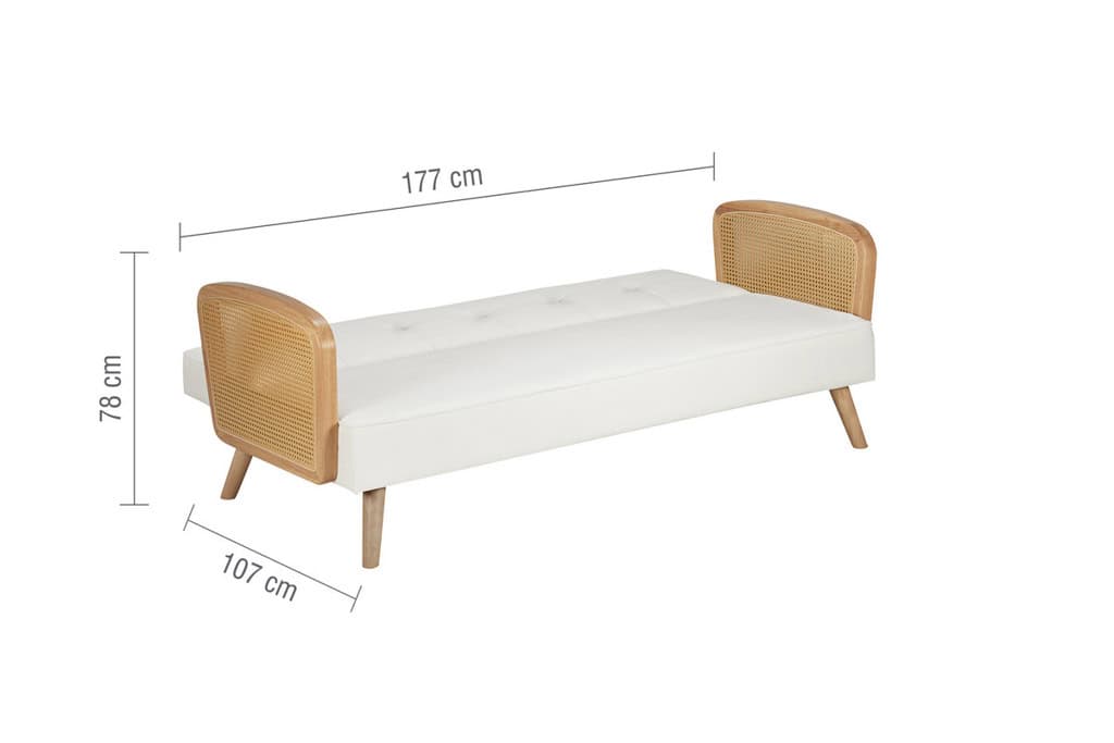 Mila Sofa Bed - White - Image 9