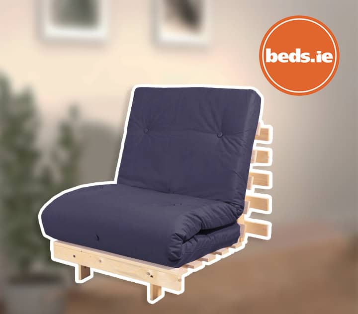 2ft6 Mito Futon Bed with Navy Mattress