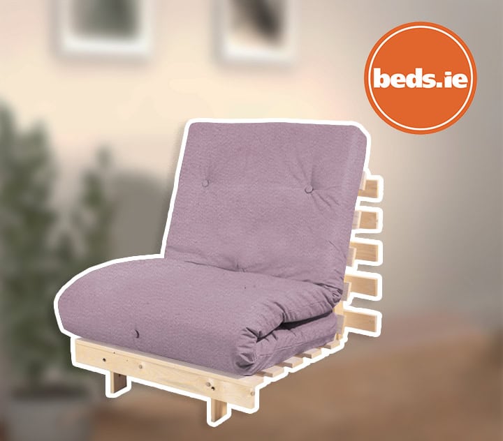 2ft6 Mito Futon Bed with Plum Mattress