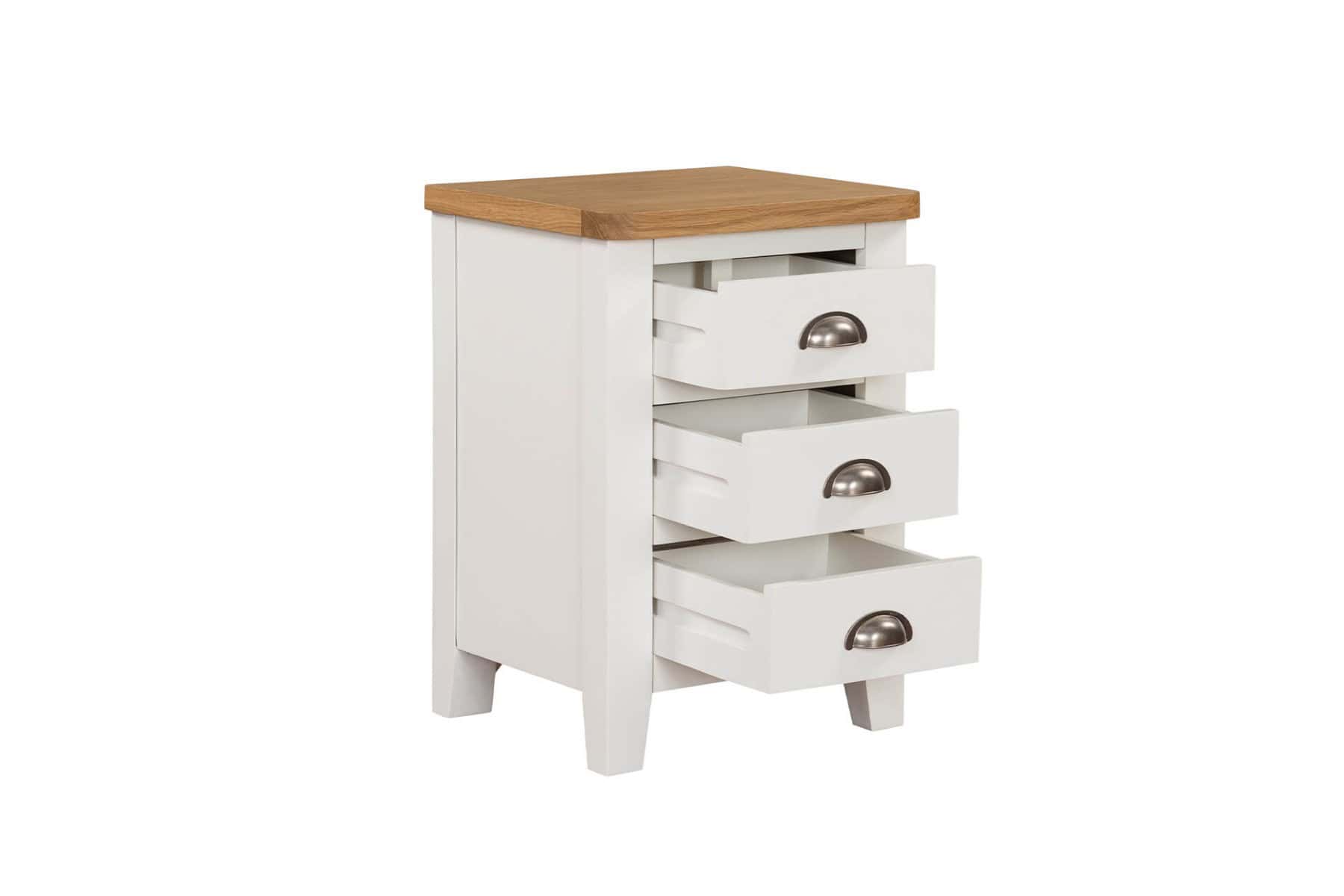 Mellor 3 Drawer Bedside - Cashmere - Image 2