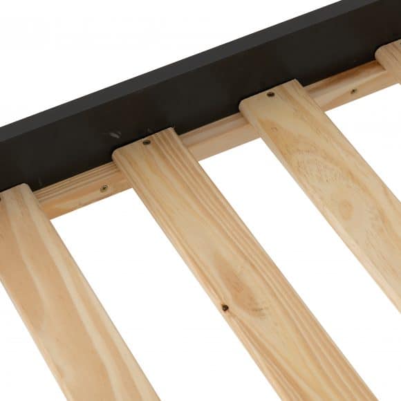 Monaco 3ft High End Bedframe - Dark Grey & Oak - Image 5