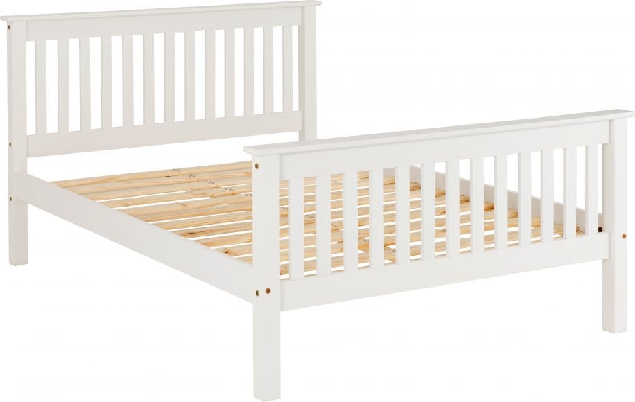 Monaco 4ft High End Bedframe - White - Image 7