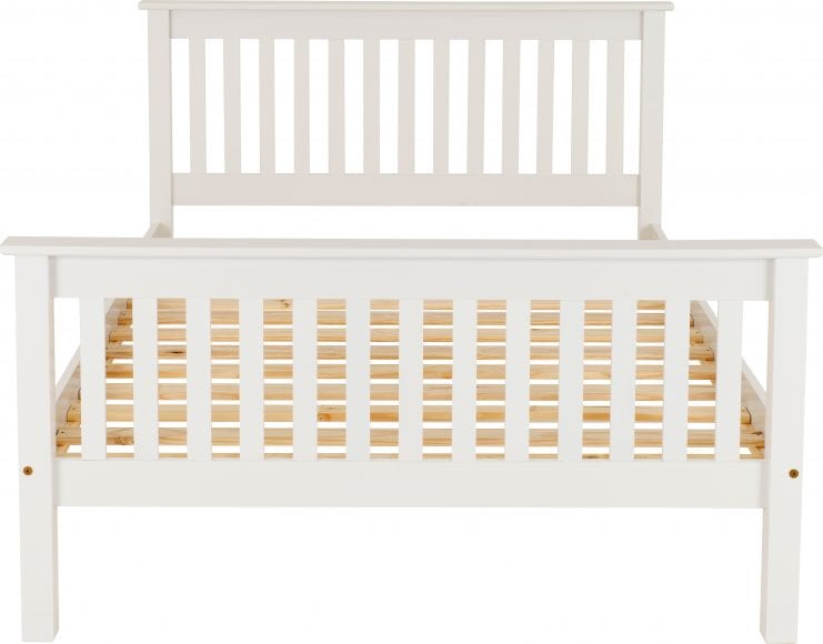 Monaco 4ft6 High End Bedframe - White - Image 3