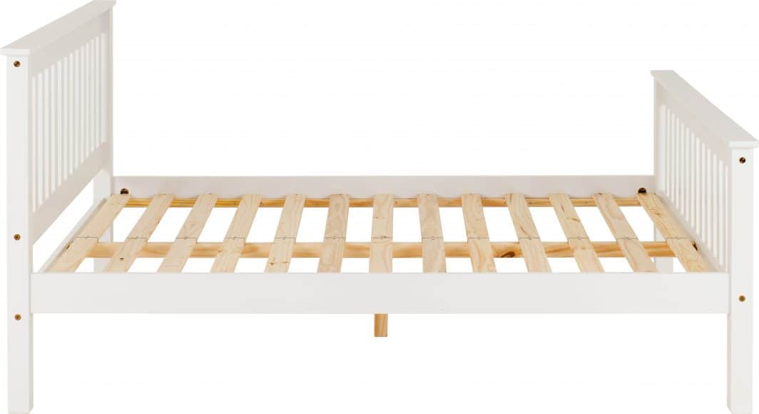 Monaco 4ft6 High End Bedframe - White - Image 2