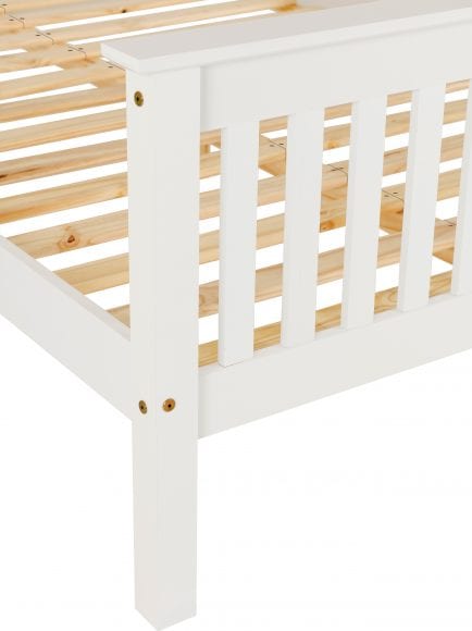 Monaco 4ft6 High End Bedframe - White - Image 5