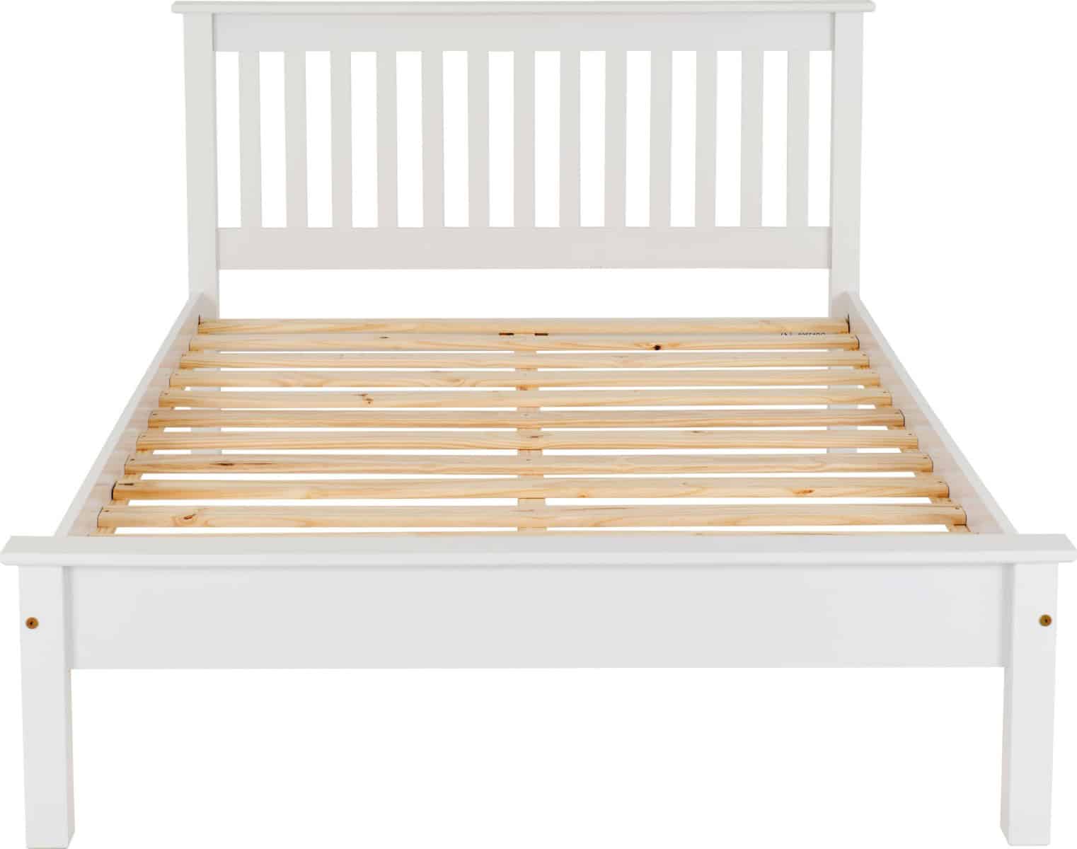 Monaco 5ft Low End Bedframe - White - Image 3