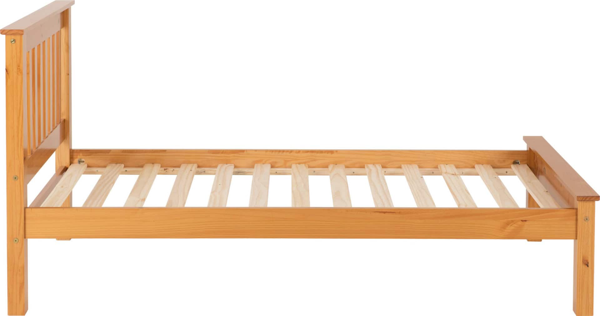 Monaco 3ft Low End Bedframe - Distressed Waxed Pine - Image 3