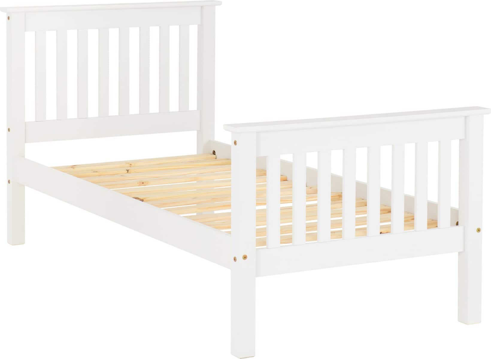 Monaco 3ft High End Bedframe - White - Image 8
