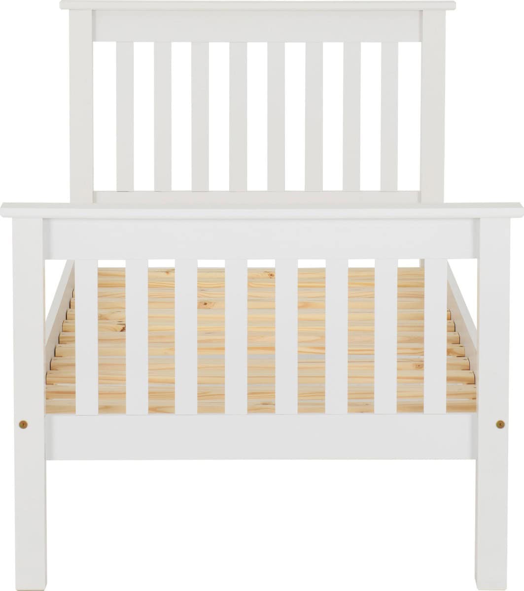 Monaco 3ft High End Bedframe - White - Image 3