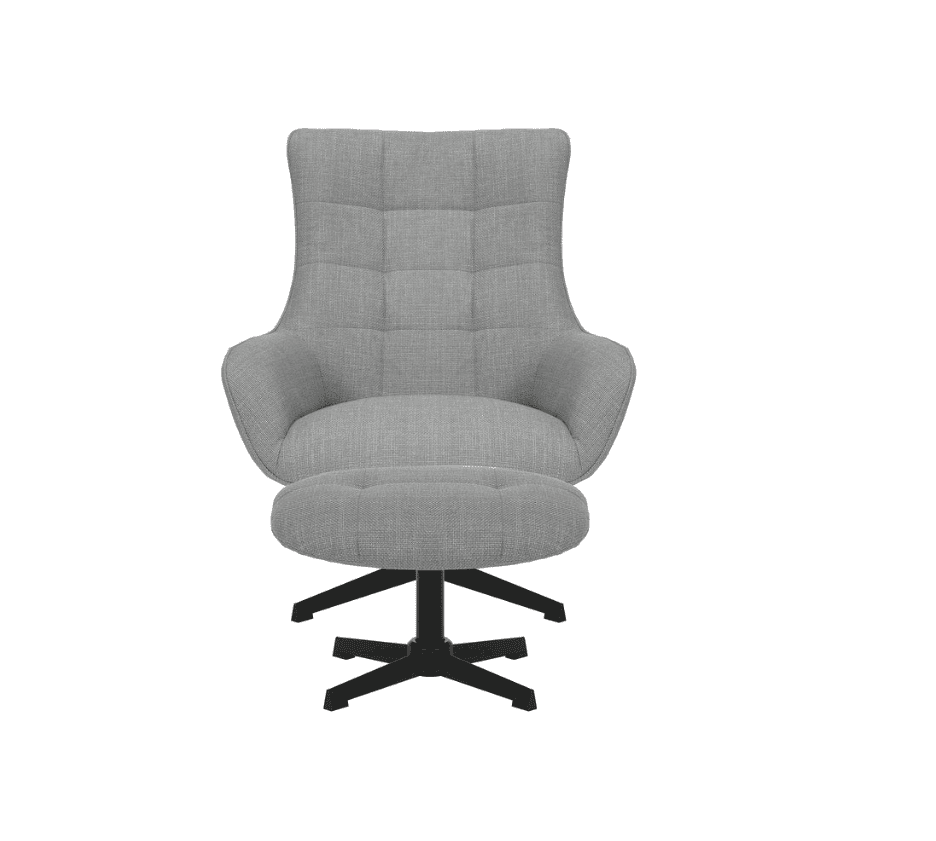 Morgan Swivel Recliner - Light Grey - Image 3