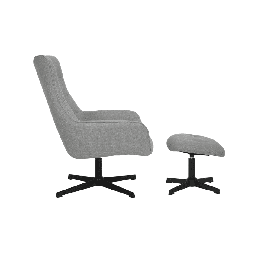 Morgan Swivel Recliner - Light Grey - Image 2