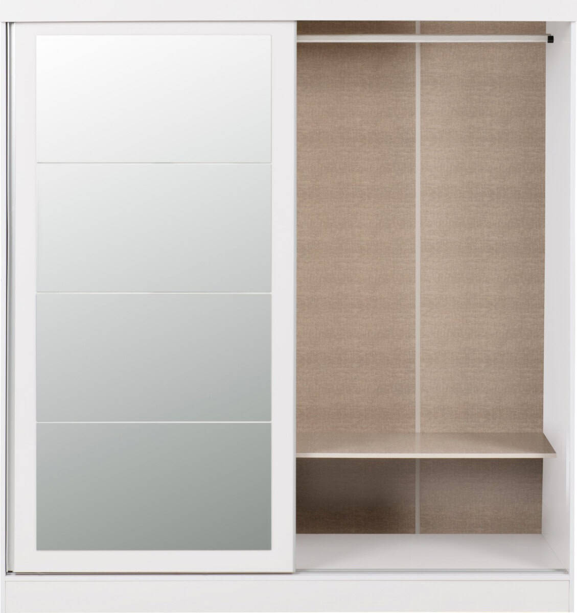 Nevada 2 Door Sliding Wardrobe - White Gloss - Image 2
