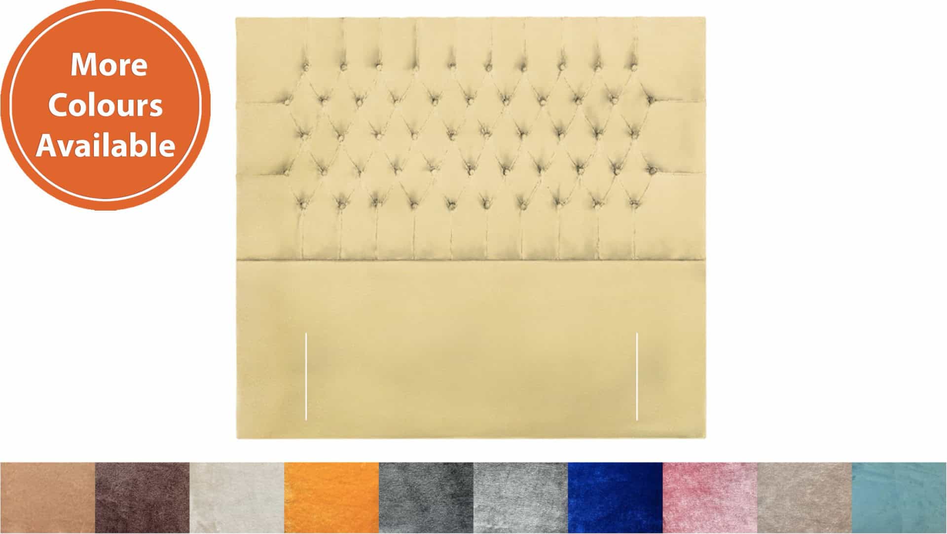 Apollo 4ft New York Headboard in Velvet Fabric