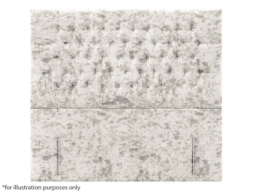 Apollo 4ft6 New York Headboard – Glitz Ice White