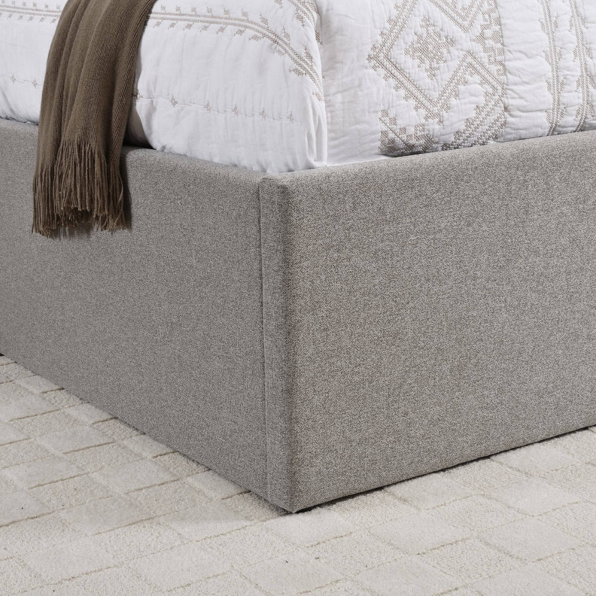 Oasis 5ft Gas Lift Ottoman - Grey - Image 3