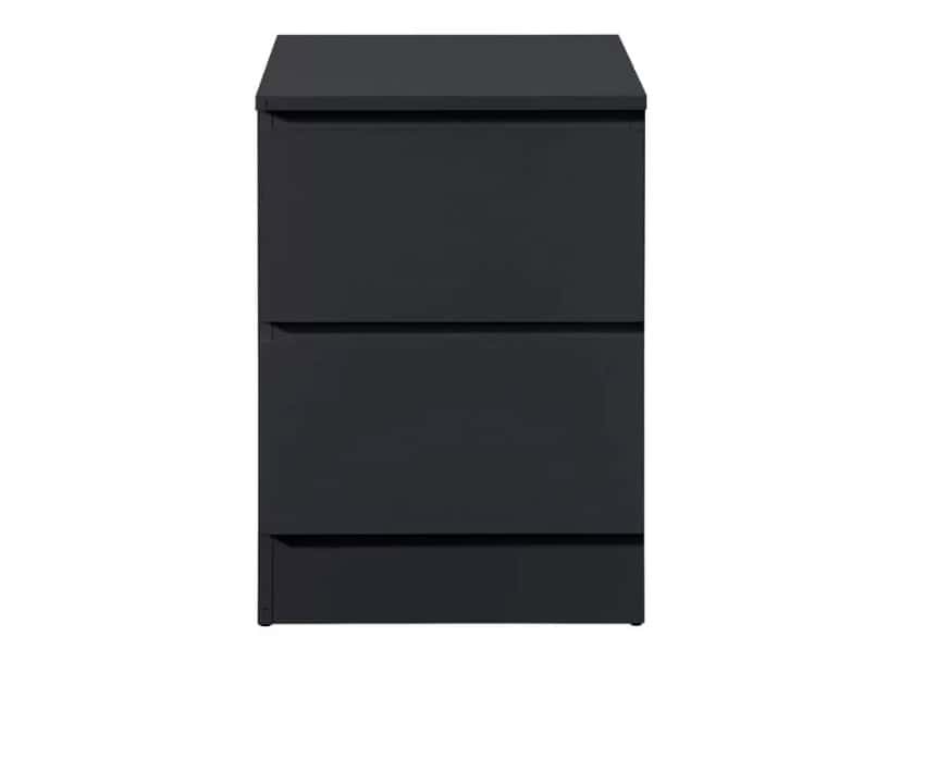 Oslo 2 Drawer Bedside - Black - Image 5