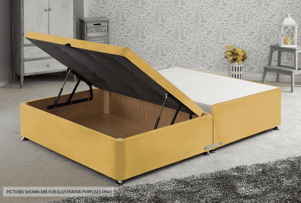 Apollo 4ft Velvet Beige Jumbo Ottoman Base