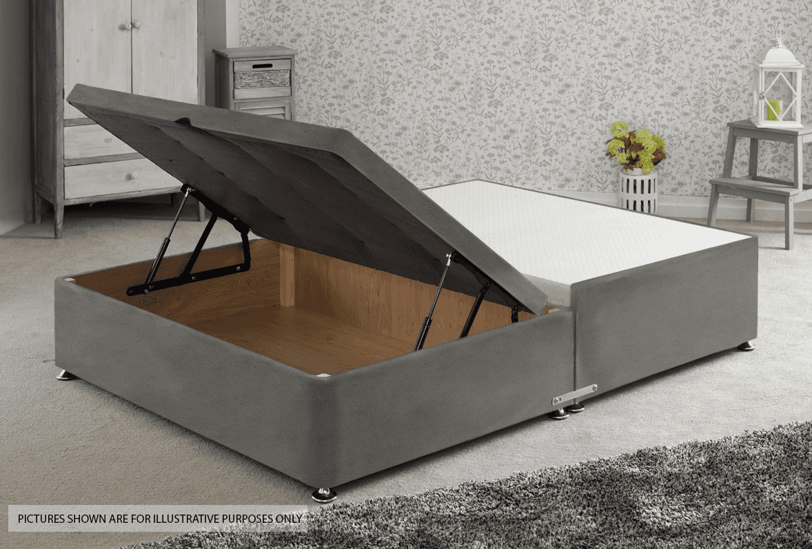 Apollo 5ft Velvet Light Grey Jumbo Ottoman Base