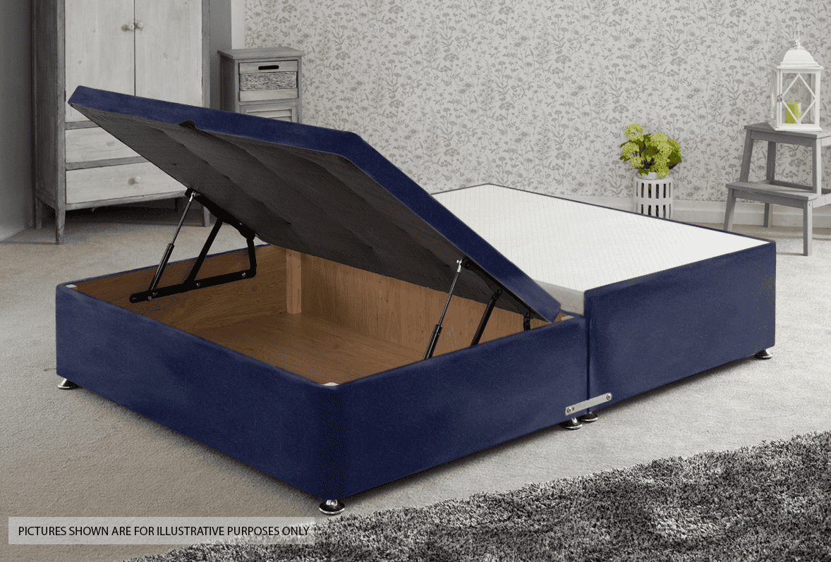 Apollo 5ft Velvet Navy Blue Jumbo Ottoman Base