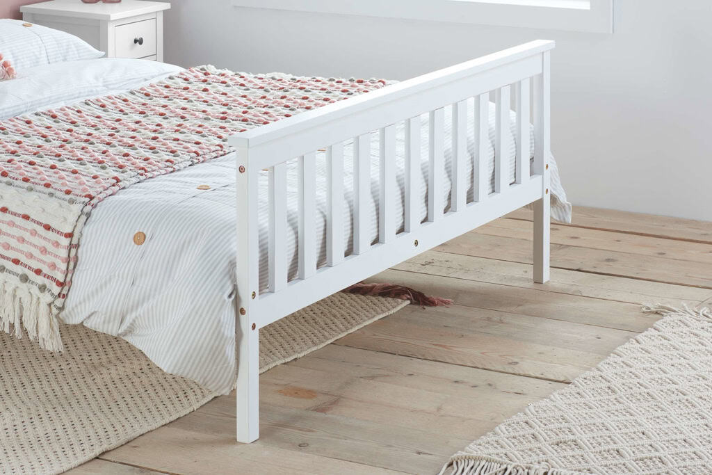 4ft Oxford Bedframe - White - Image 3