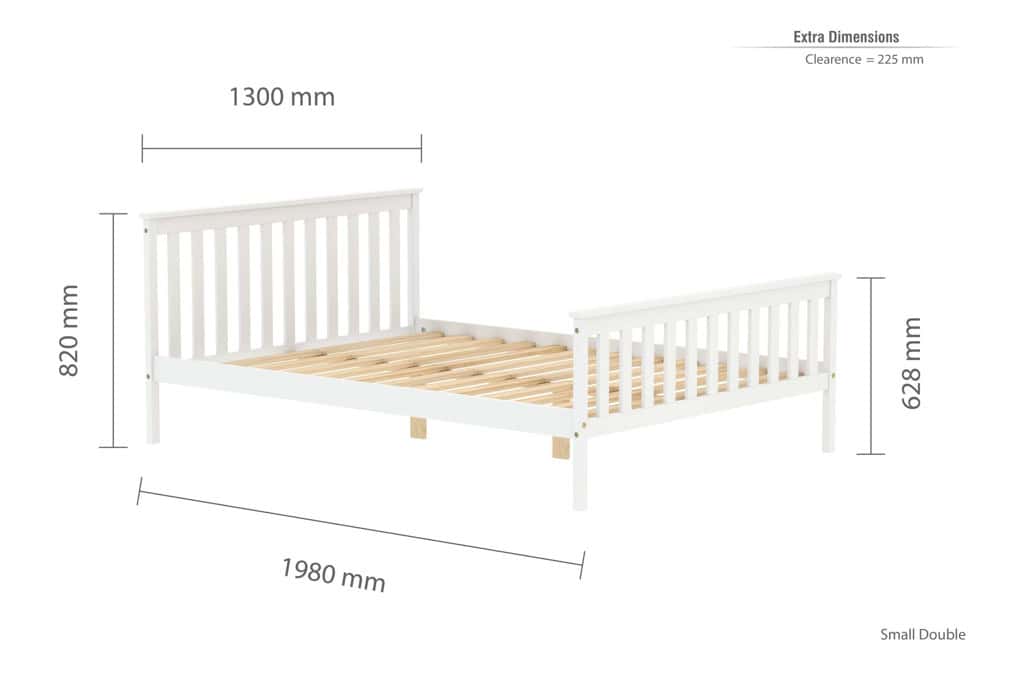 4ft Oxford Bedframe - White - Image 4